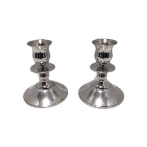 Vintage Kirk Stieff Pewter Candlestick Holders Matching Pair 3.75" Tall Stamped